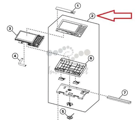 Крышка панели оператора в сборе с кнопками Lexmark MX62x/XM3250 (41X2440)