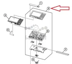 Крышка панели оператора в сборе с кнопками Lexmark MX62x/XM3250 (41X2440)