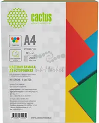 Бумага Cactus CS-CPC-A480200 A4/80г/м2/200л./радуга интенсив (5цветов) — фото 2