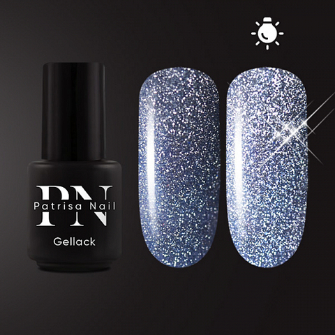 Patrisa Nail, Гель-лак светоотражающий Jeans Flash сиреневый 3,5 мл