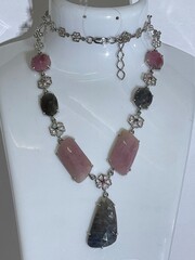 Сапфир (колье из серебра)