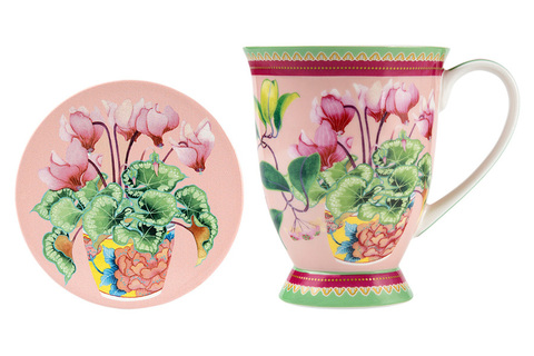 Кружка с подставкой 300мл Maxwell&Williams Цикламен