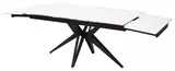 фото 7 Стол FORIO 160 MATT WHITE MARBLE SOLID CERAMIC / BLACK, DISAUR на profcook.ru