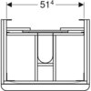 Geberit 500.229.01.1+500.352.JR.1 500.229.01.1+500.352.JR.1 Smyle Square Раковина 60х48 см+Smyle Square Шкафчик под раковину 60 см, высота 61.7 см, цвет "пекан"