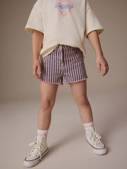 Шорты джинсовые для девочки Next E35-571, Синий, Розовый