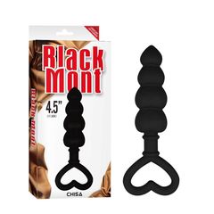 Черный анальный массажер Beaded Luv Probe - 15,6 см. - 