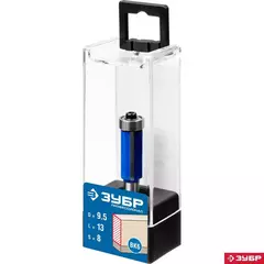 ЗУБР 9.5 x 13 мм, хвостовик 8 мм, фреза кромочная с нижним подшипником, Профессионал (28727-9.5-13)