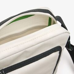 Lacoste Roland Garros Edition Contrast Print Vertical Messenger Bag - farine sinople