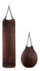 Боксерский мешок EXCLUSIVE TEXAS FILIPPOV, 130см/40см/58-60кг, коричневый