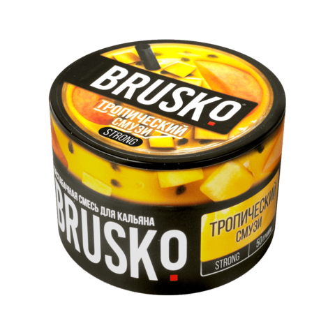 Бестабачная смесь для кальяна BRUSKO 50г STRONG - Тропический Смузи