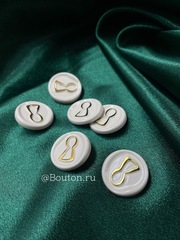 Пуговицы Скиапар. глянцевая золотистая 