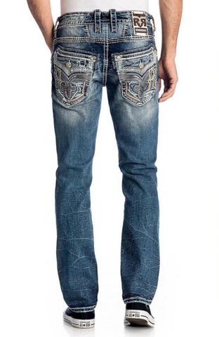 Rock Revival | Джинсы мужские DAWN BLUE A201 ALT STRAIGHT RP2488A201 сзади