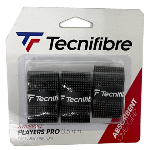 Намотка для ракетки Tecnifibre Absorbent Hydrocell PRO BLACK 0,5мм (3шт)