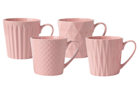 Набор кружек 4шт 380мл Maxwell&Williams Nova розовый