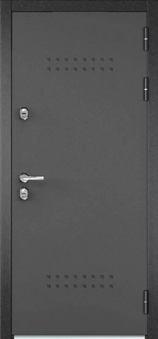 Термодверь входная Мастино (Бульдорс) Термо Стандарт МП R-2/10TD-1, 2 замка, 1,6 мм металл, (графит букле+белый дуб шале) #2