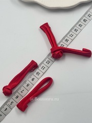 Застежка клевант узел красная (китайская пуговица)