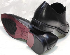 Красивые туфли на выпускной мужские Ikoc 2249-1 Black Leather.