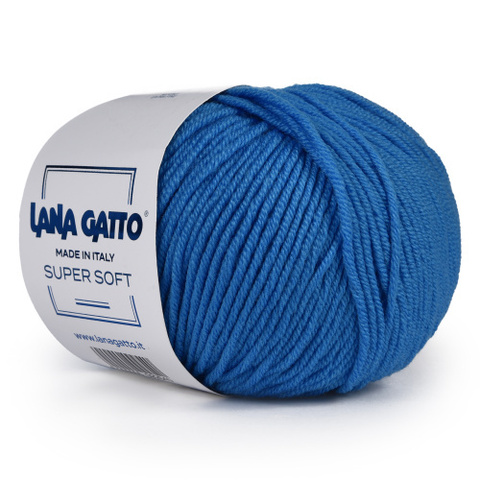 Пряжа Lana Gatto Supersoft 14650 ярко-голубой