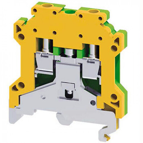 Клемма заземления на DIN-рейку с винтовыми зажимами для проводника до 4 мм.кв.