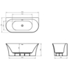 BelBagno BB711-1550-700 Акриловая ванна BelBagno BB711-1550-700