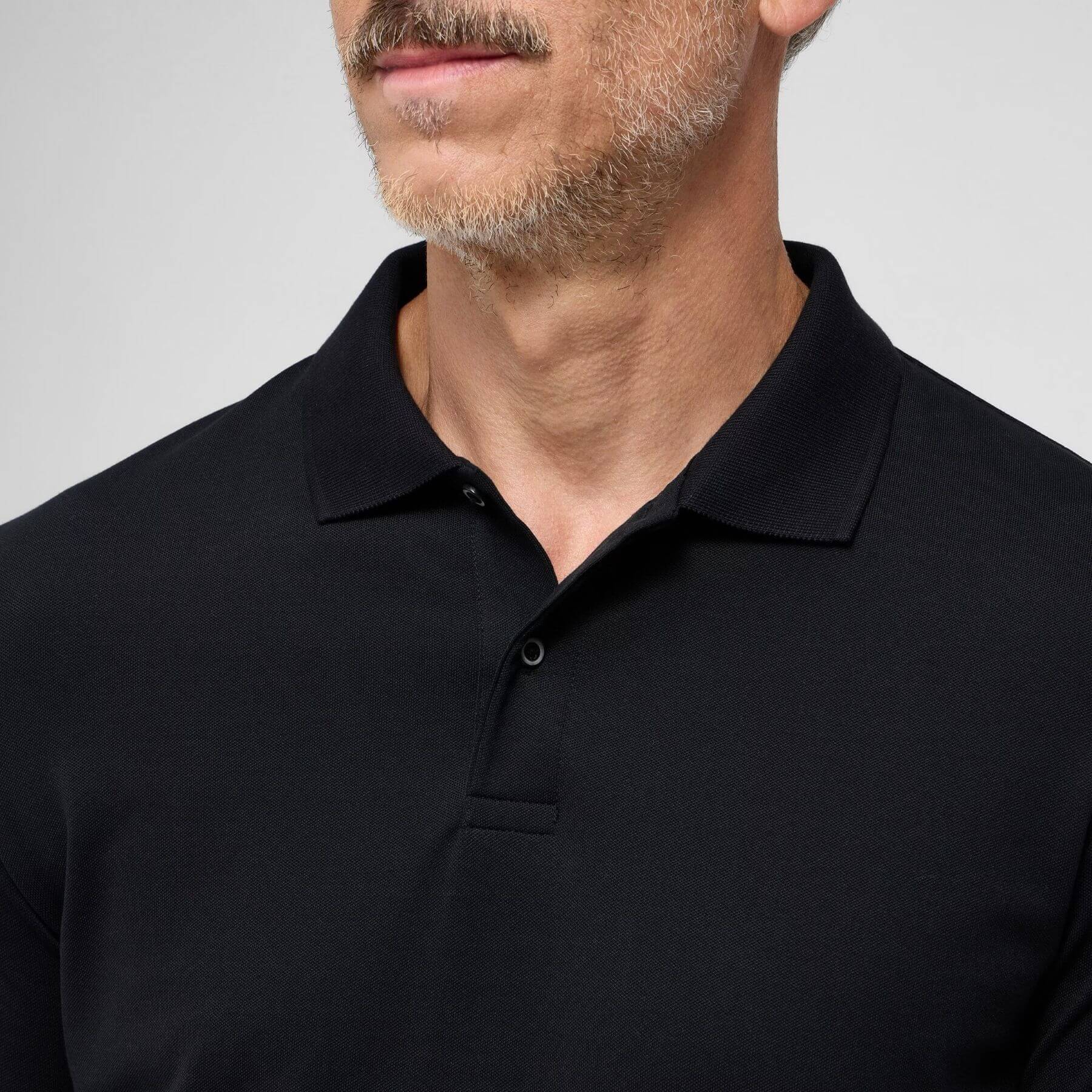 Поло мужское Eterna Slim Fit 2225-G16P-39 чёрное, короткий рукав