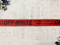 Лента репсовая с принтом, ш. 1,5 см, красный