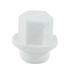 Заглушка (пробка) PP-R белая Дн 20х1/2" НР RTP (РосТурПласт) 10555