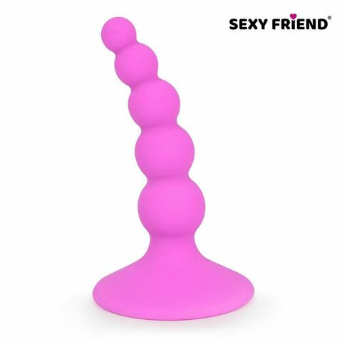 Ярко-розовый анальный стимулятор-ёлочка - 9,5 см. - Sexy Friend SEXY FRIEND СЕКСУАЛЬНАЯ ИГРА SF-70297