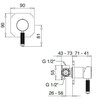 Cezares OLIMP-DIM2-03/24-L OLIMP-DIM2-03/24-L Встраиваемый однорычажный смеситель для душа, золото