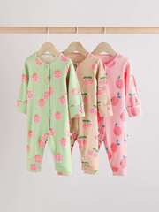 Комбинезон / Cлип для малышей Next E18-347, 3 шт., Светло-зеленый, Бежевый, Розовый