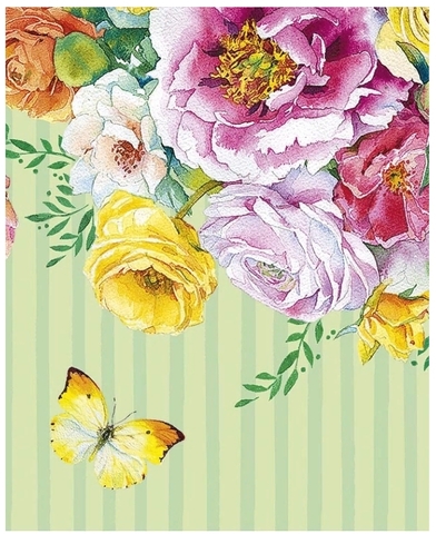 Сумка ламинат (14,5x11,5) S0391.514 цветы и бабочка (Арт Дизайн)