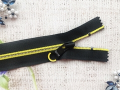 Молния "Sport" спираль, Т5, L 80 см, чёрный с жёлтым