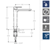 Ramon Soler ALEXIA 3602NM Смеситель для раковины черный, высокий