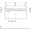 Geberit 824100000+125400600 Комплект 824100000 myDay Шкафчик под раковину 880х410х405 мм, 1 ящик с подсветкой, белый глянец+125400600 myDay Раковина 1000x480 мм