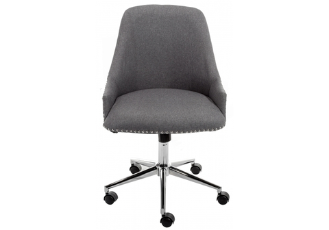 Офисное кресло для персонала и руководителя Компьютерное Lida серое 56*56*85 Хромированный металл /Серый