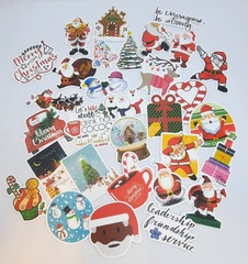 Stiker \ Стикер \ Sticker Merry Christmas  (31 ədəd)