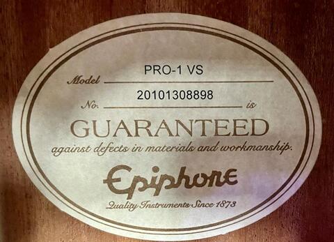 Epiphone PRO-1 Acoustic Vintage Sunburst