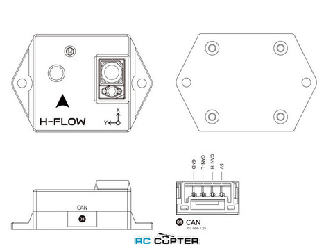 Оптический модуль Holybro H-Flow (датчик отслеживания движения и измерения расстояния) DroneCAN