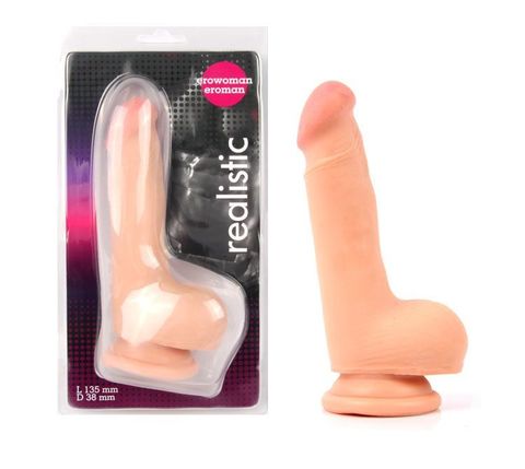 Телесный фаллоимитатор из киберкожи - 13,5 см. - Erowoman-Eroman EROWOMAN-EROMAN EE-10224