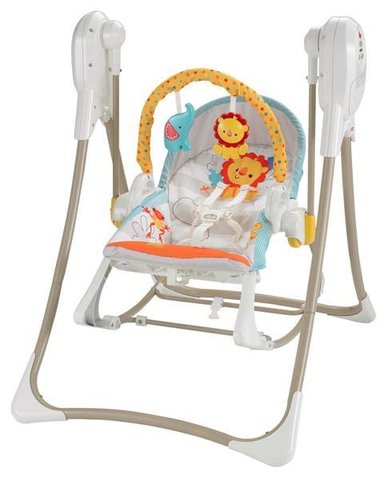 Fisher-Price Качели 3-в-1 Слоненок и львенок (BFH07)