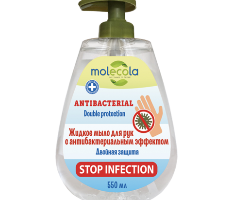 Жидкое мыло для рук с антибактериальным эффектом Molecola 550мл