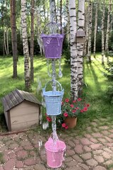 Дождевая цепь «Ведра. Пастель»