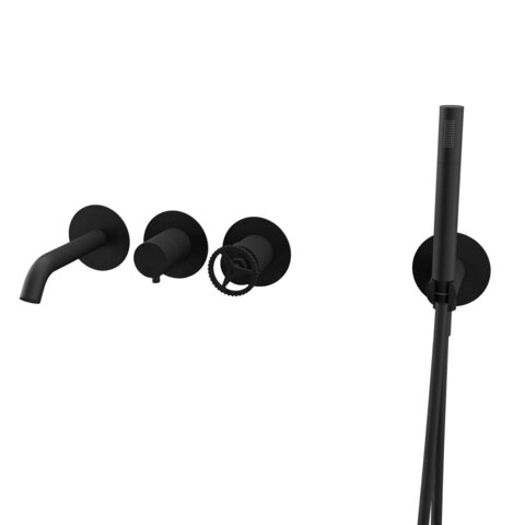 Remer Chrono CH53D2PNO Смеситель для ванны, черный матовый