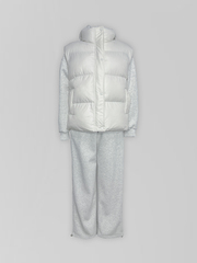 Спортивный костюм-тройка 23367 из зип-кофты, прямых штанов на кулиске и жилета