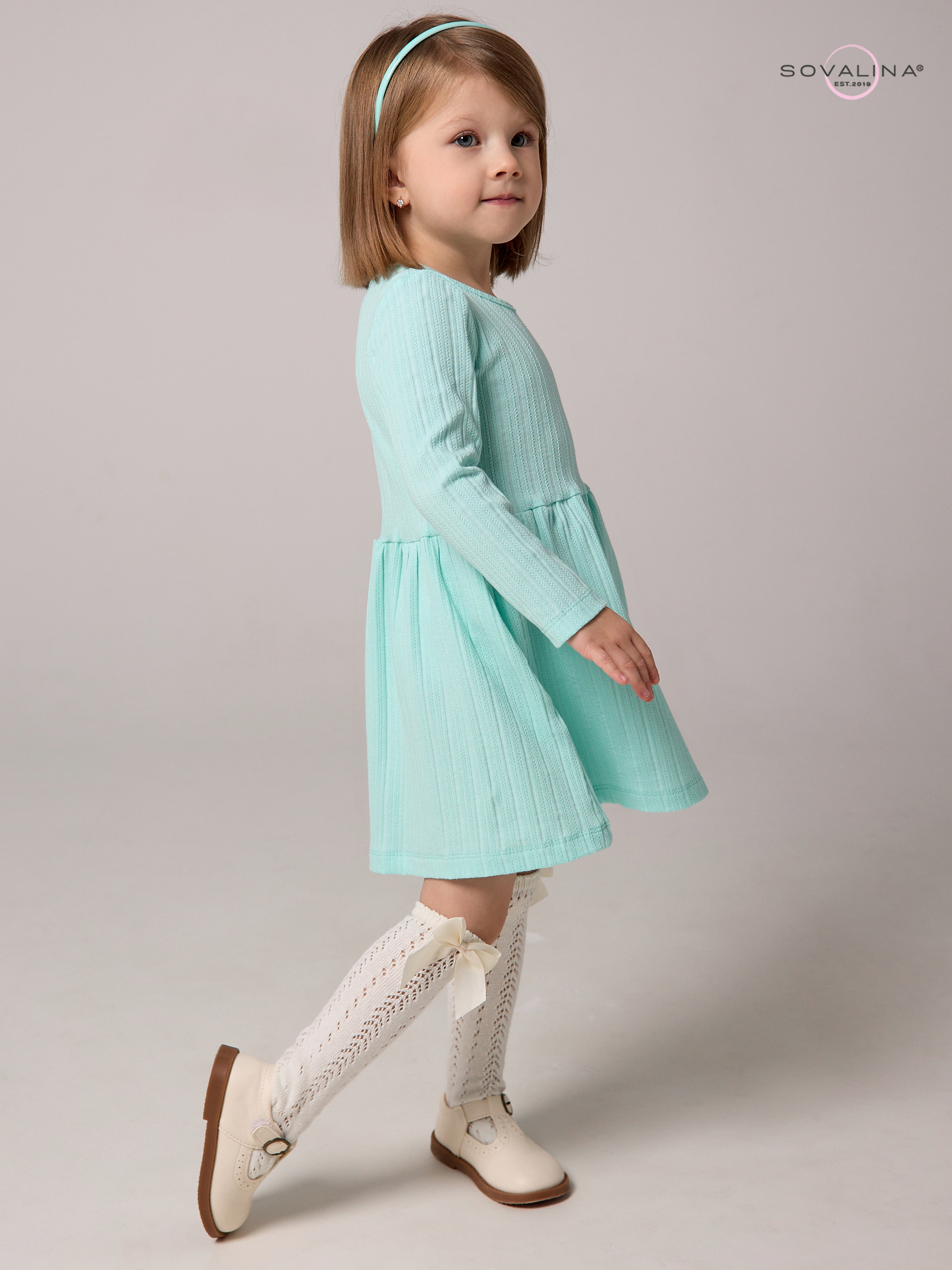 Платье Эля косичка мята