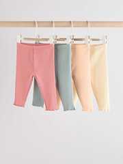 Легинсы для малышей Next E67-040, 4 шт., Розовый, Желтый