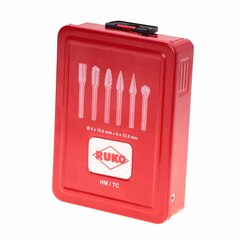 Набор бор-фрез твердосплавных 10шт HM-ALU S=6мм Ruko 116103A(K)