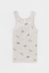 майка  для мальчика  К 1182-2уп/индийский загар,бежевый,динозаврики