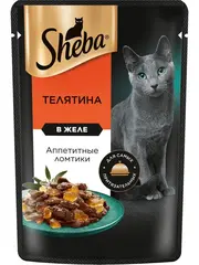 Sheba пауч для взрослых кошек (телятина) желе 75 г