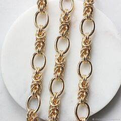 Цепочка 12*12 мм, позолота, 10 см!!! А322